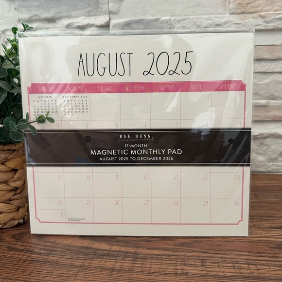 🆕 Rae Dunn | 17-MONTH Magnetic Calendar 🗓️ August 2025 – December 2026. - Picture 1 of 8